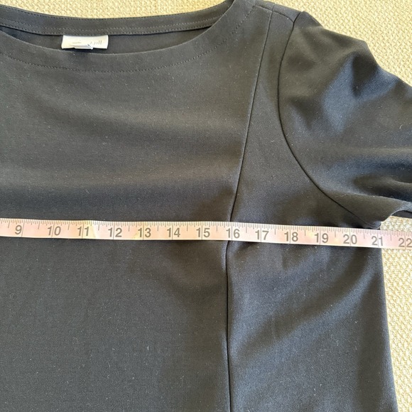 J. Jill Tunic Top Ponte knit Womens PL Black Scoop Neck 3/4 Sleeve minimalist - Picture 11 of 12